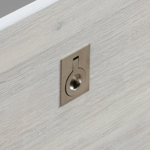 4-Piece Bedroom Suite in King Size White Ash Color - Bed, Bedside Table, Tallboy