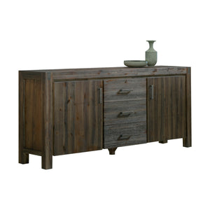 Chocolate Buffet Sideboard | Solid Acacia Wooden Frame | Drawer Storage