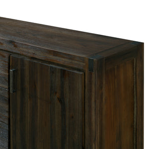 Chocolate Buffet Sideboard | Solid Acacia Wooden Frame | Drawer Storage