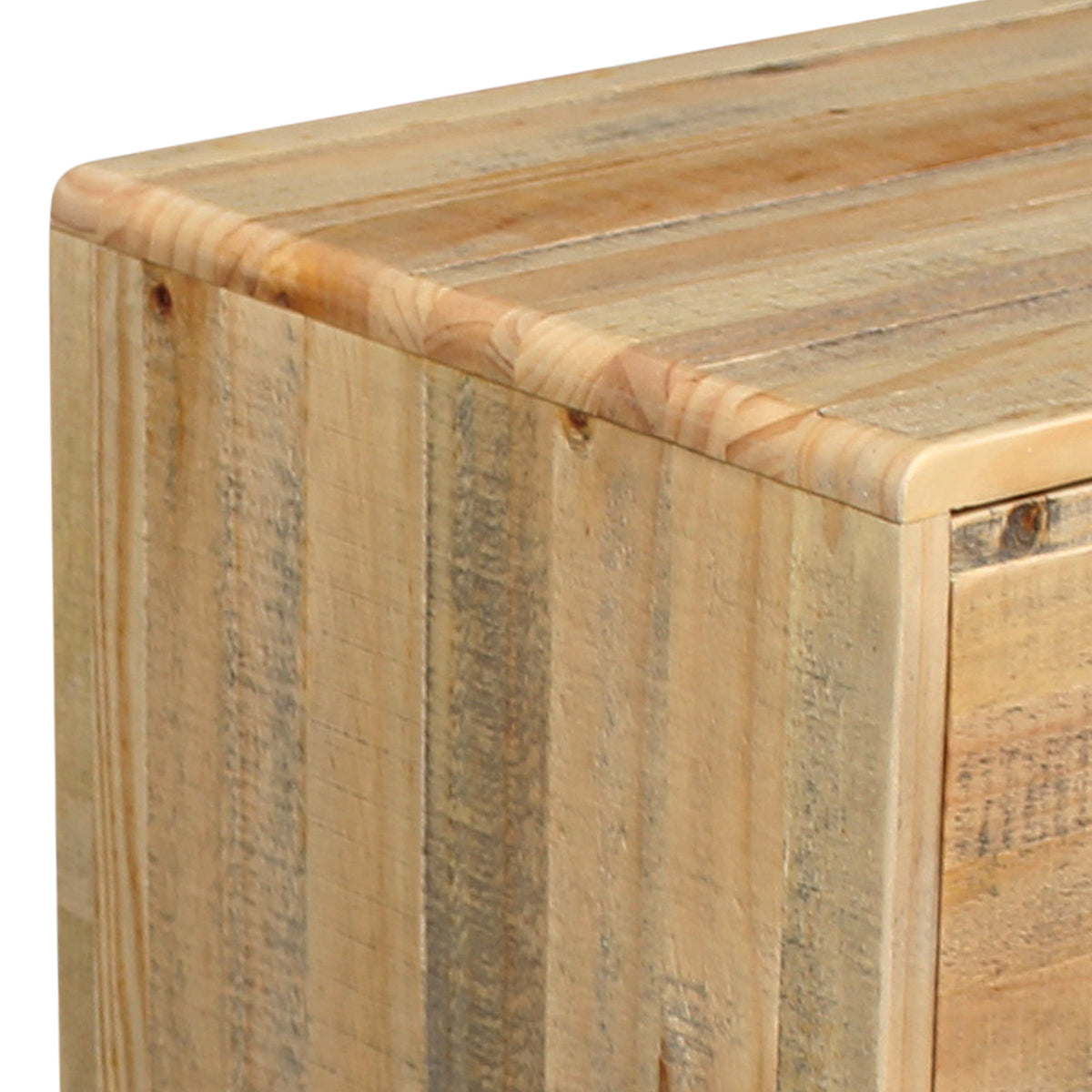 Bedside Table with 2 Drawers | Solid Wood | Light Brown