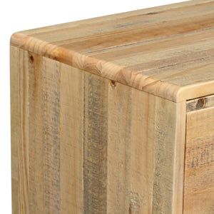 Bedside Table with 2 Drawers | Solid Wood | Light Brown