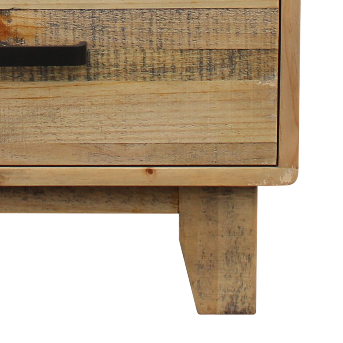 Bedside Table with 2 Drawers | Solid Wood | Light Brown