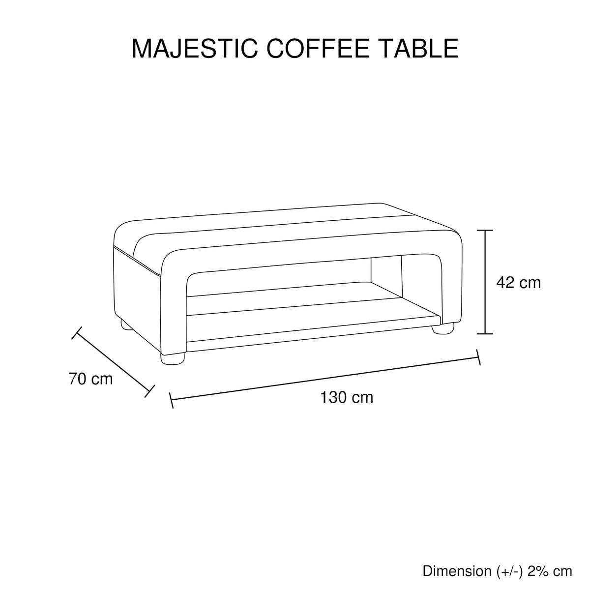 Black Upholstered Leather Coffee Table With Open Storage