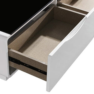 Black & White MDF Coffee Table - 2 Drawer Storage