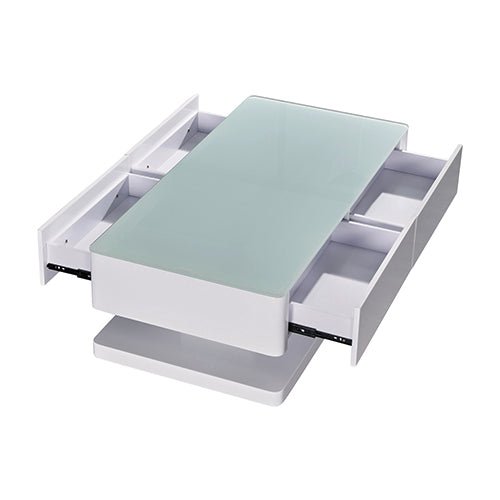 Modern Coffee Table With High Gloss White Finish