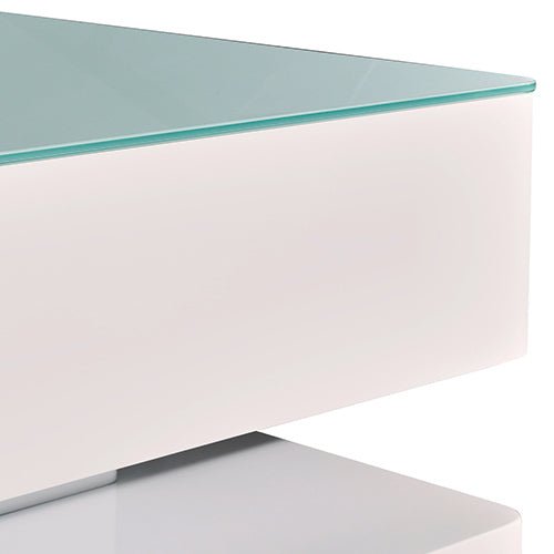 Modern Coffee Table With High Gloss White Finish
