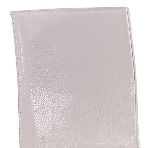 White Leatherette High Backrest Dining Chairs - 2PCS