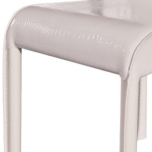 White Leatherette High Backrest Dining Chairs - 2PCS