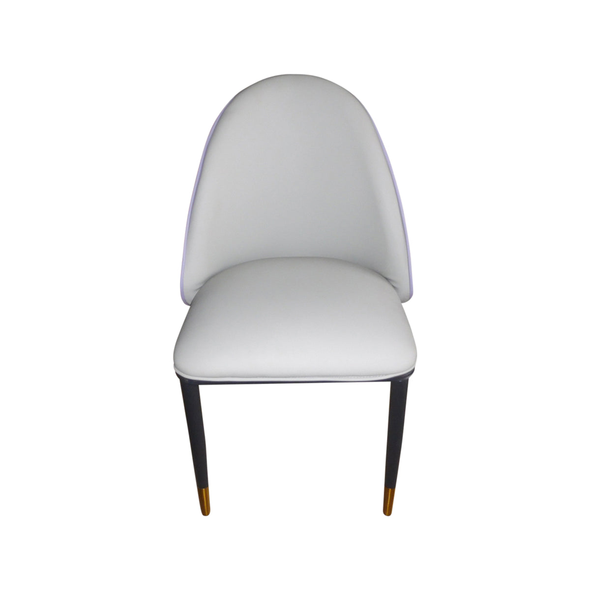 Set of 2 Dining Chairs in Purple with Premium Leatherette and Carbon Steel Frame for Firm Support