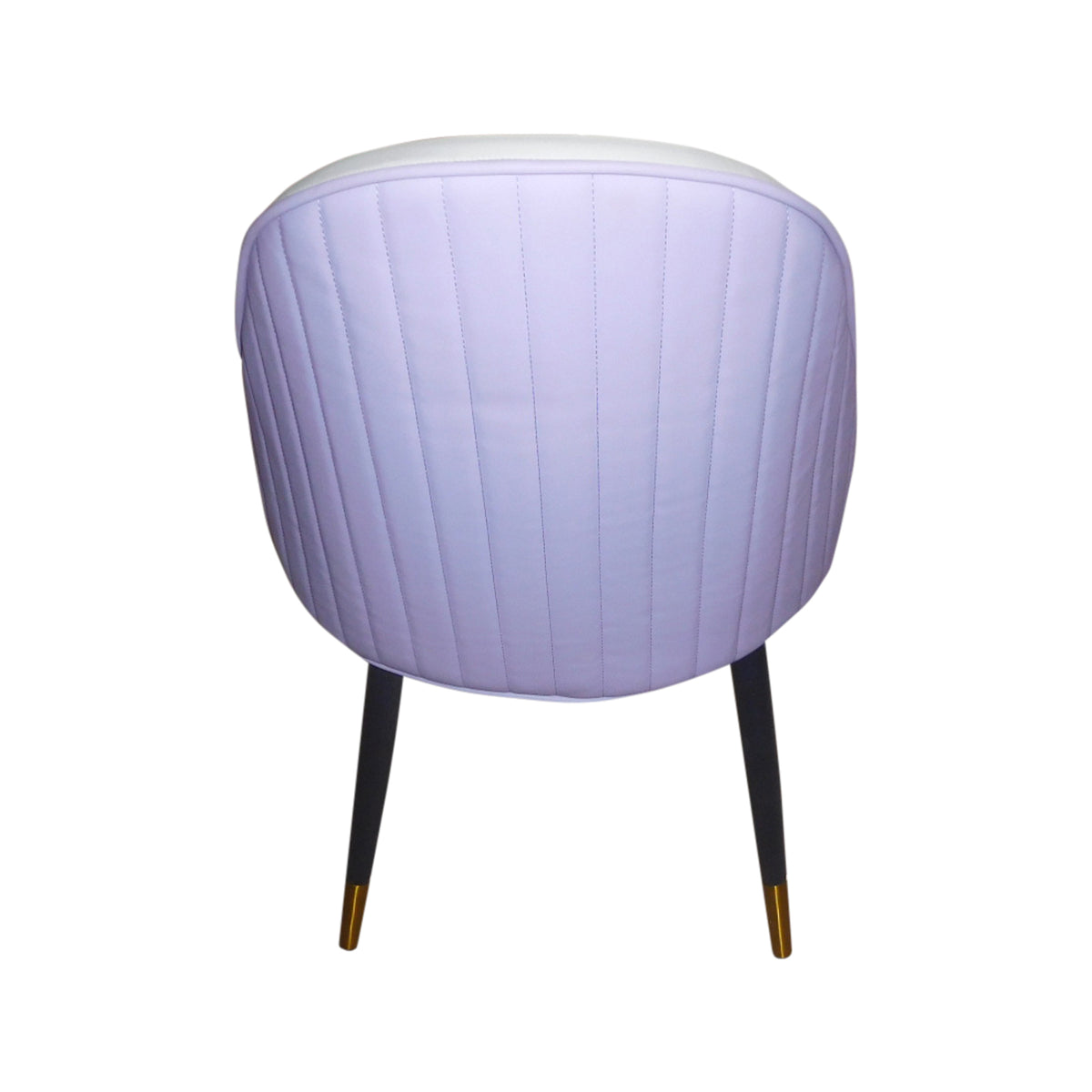 Set of 2 Dining Chairs in Purple with Premium Leatherette and Carbon Steel Frame for Firm Support