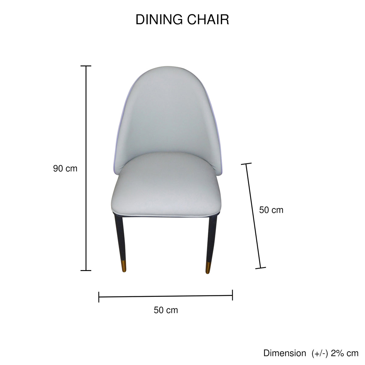 Set of 2 Dining Chairs in Purple with Premium Leatherette and Carbon Steel Frame for Firm Support