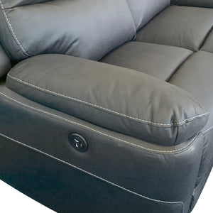 1R Fabric Electric Recliner - Charcoal | Luxurious Comfort
