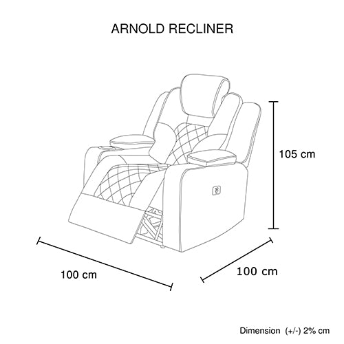 3+1+1 Seater Electric Recliner With Rhino Fabric