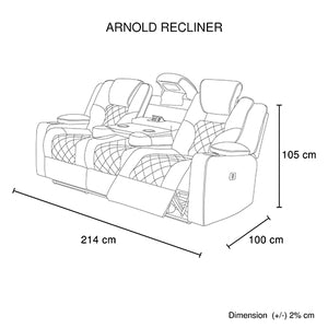 3+1+1 Seater Electric Recliner With Rhino Fabric