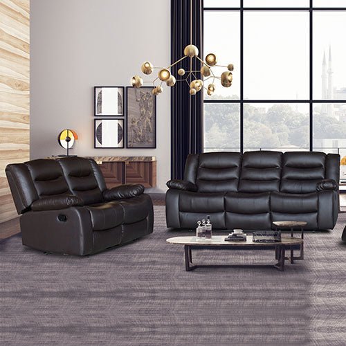 Brown 3+2 Seater Recliner Sofa Lounge