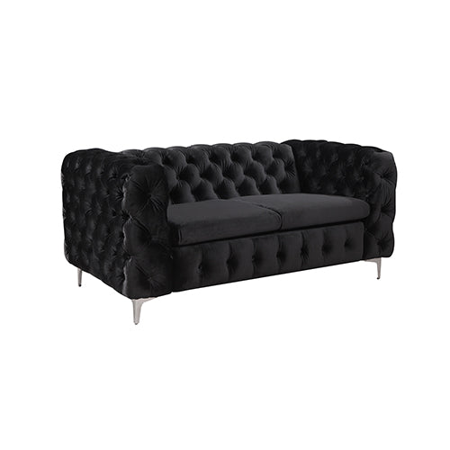 Black Velvet 3+2+1 Seater Sofa Lounge Set