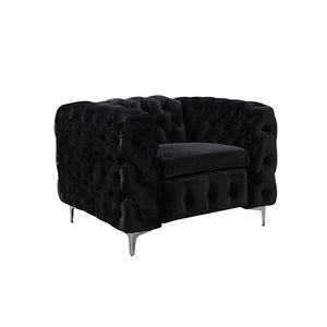 Black Velvet 3+2+1 Seater Sofa Lounge Set
