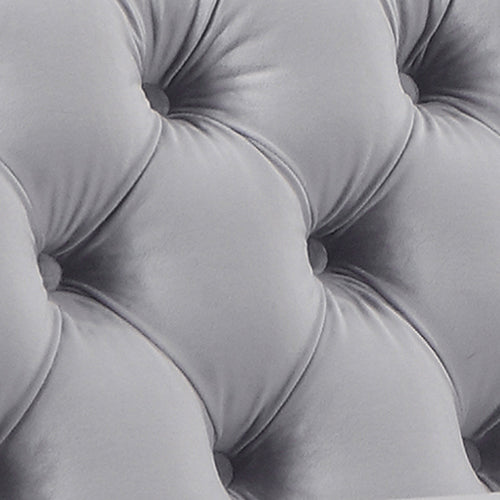 Grey Velvet 3+2+1 Seater Classic Button Tufted Sofa Lounge