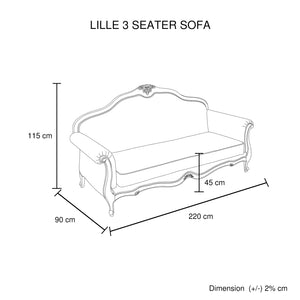 3S+2S+1X Wing Chair Oak Wood White Washed Finish Rolled Armrest Linen Sofa Fabric