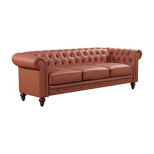 Chesterfireld Style 3+2 Seater Brown Sofa Lounge