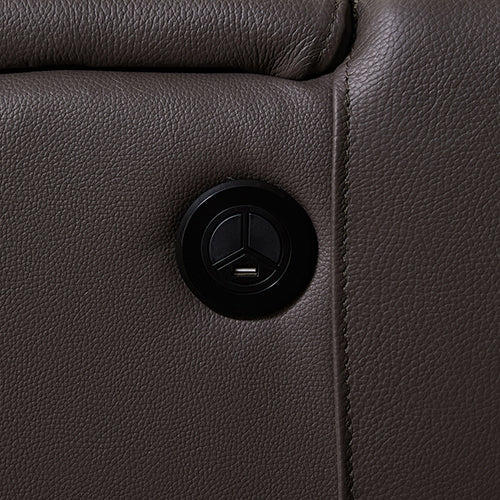 Square Corner Sofa Made From The Finest Genuine Leather - Electric Recliner