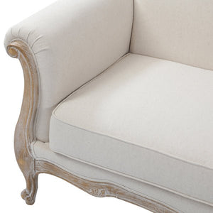 White Washed Oak Wood Finish 3 Seater Sofa Lounge