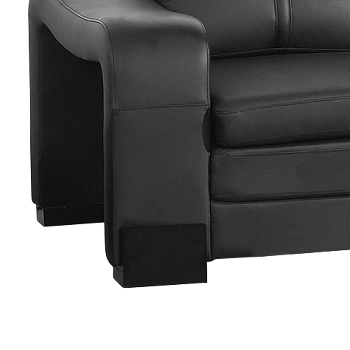6 Seater Faux Leather Corner Sofa Set With 2x Ottomans