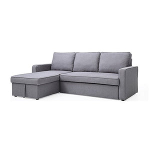 Grey 3 Seater Sofa Bed With Pull Out Storage
