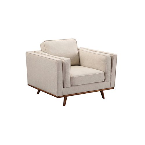 Beige Fabric Single Seater Armchair Sofa