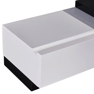 Black & White TV Cabinet With 2 Storage Drawers