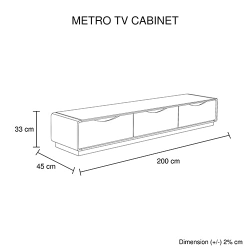 TV Cabinet With 3 Storage Drawers