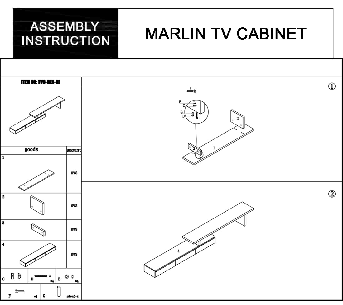 Marlin TV Unit | Stylish White Entertainment Stand