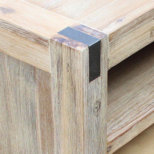 Wooden Oak TV Cabinet With 3 Storage Drawers