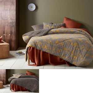 Accessorize Clove Washed Cotton Comforter Set - Queen | Reversible