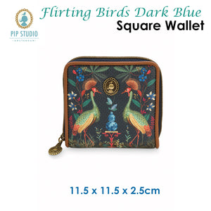 PIP Studio Flirting Birds Dark Blue Square Wallet
