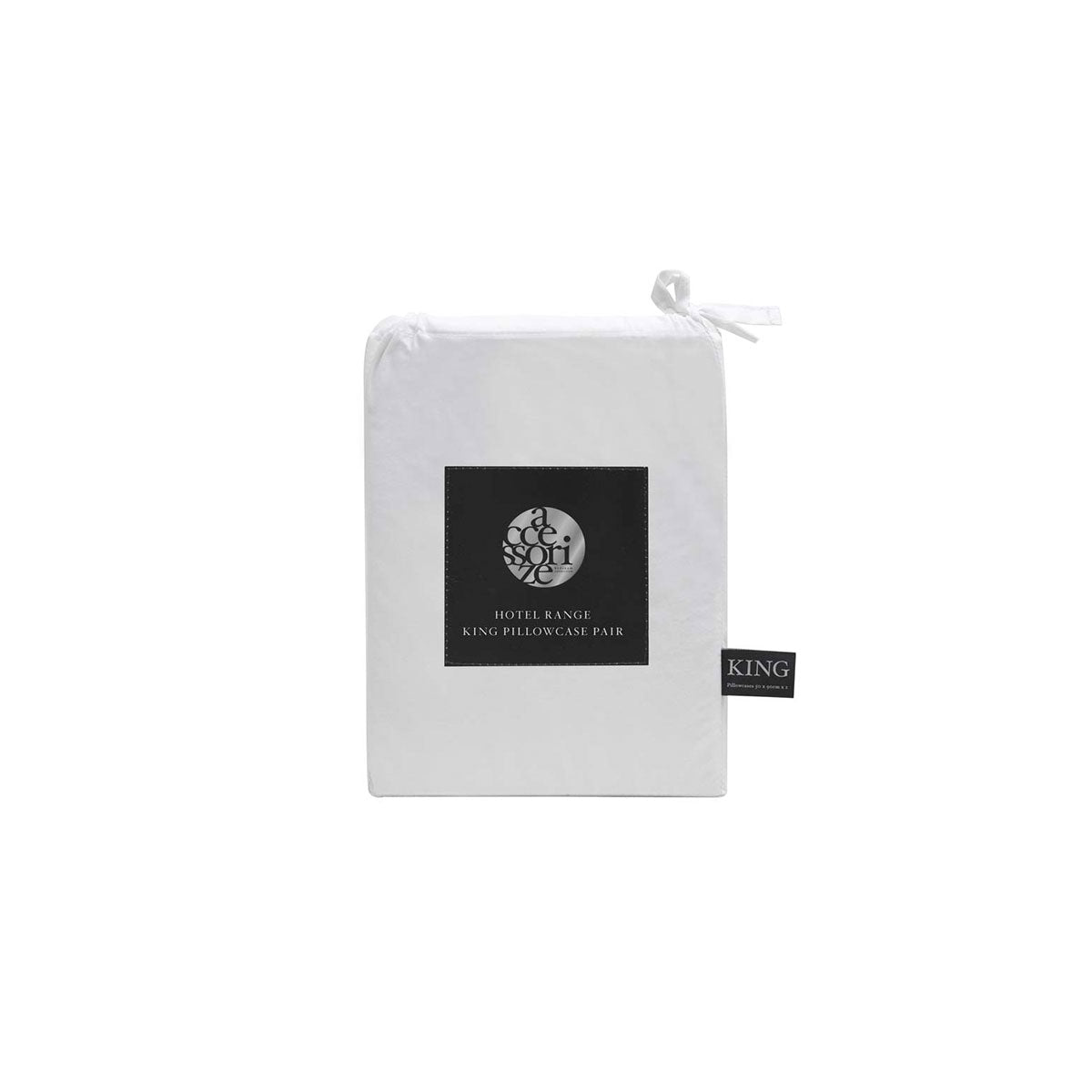 Accessorize White Hotel Deluxe Cotton King Pillowcases | Piped Design