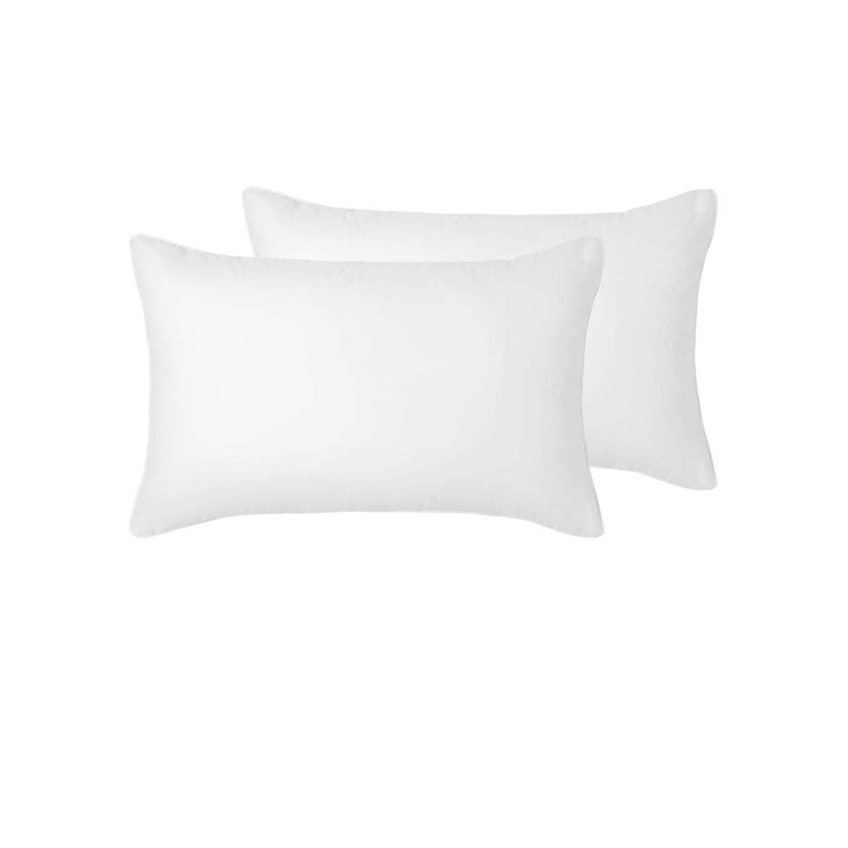 Accessorize White Piped Hotel Deluxe Cotton Standard Pillowcases | Set of Two