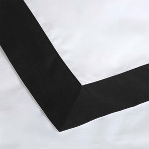 Accessorize Tailored Hotel Deluxe Cotton Quilt Cover Set - Super King | White/Black