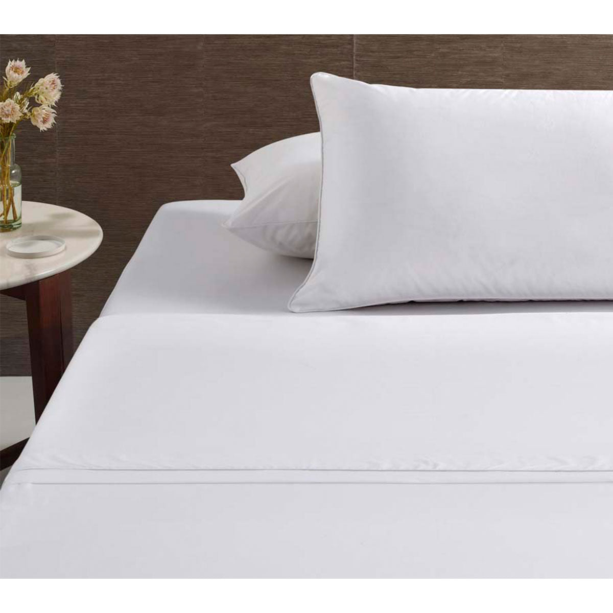Accessorize White Piped Hotel Deluxe Cotton Sheet Set - Queen | Premium Bedding