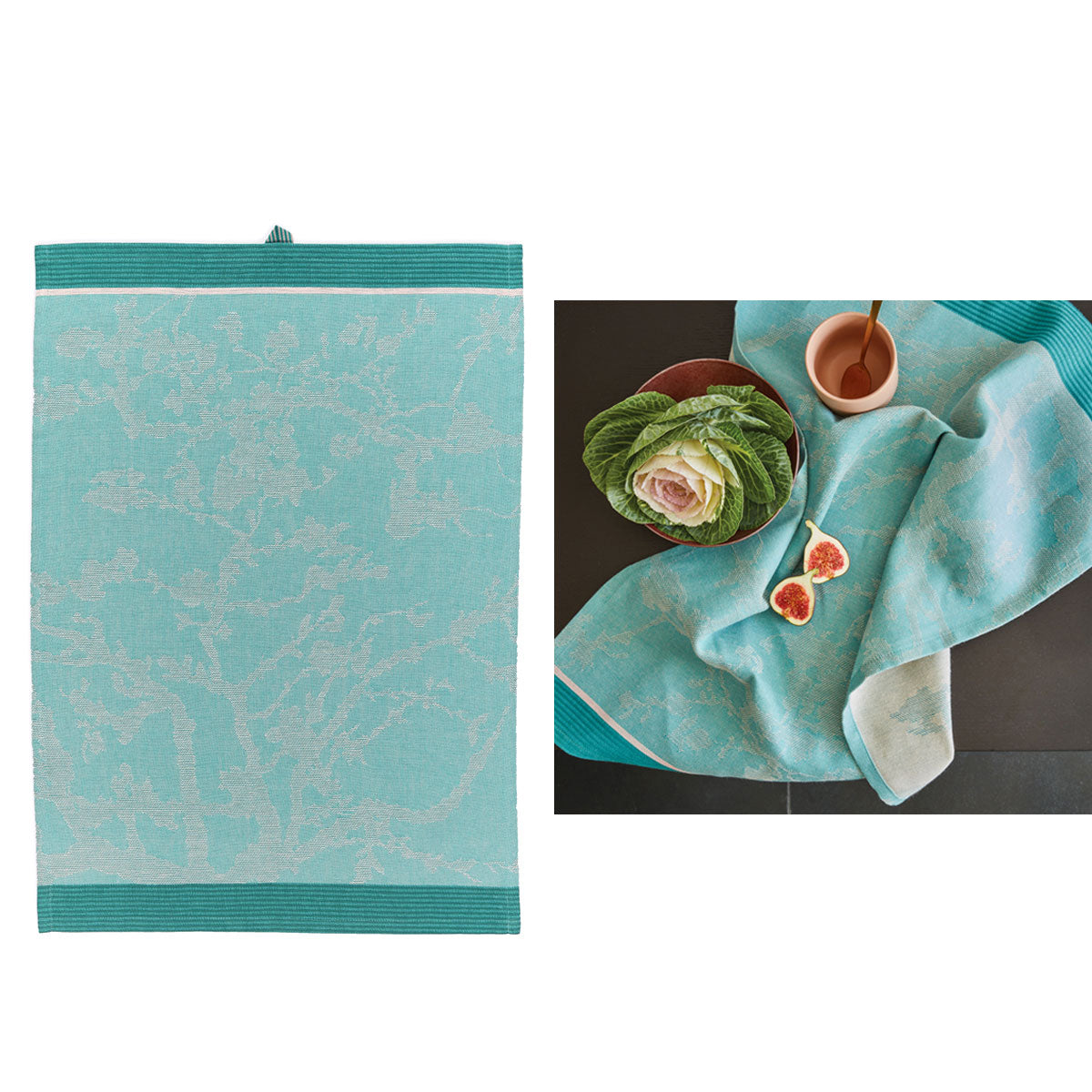 Bedding House Van Gogh Fleurir Blue Tea Towel | Artistic Kitchen Towel