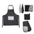Alcazar Black Cotton Kitchen Set | IDC Homewares 5-Piece