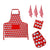 Red Cotton Kitchen Set | IDC Homewares 6-Piece Cotton Bud