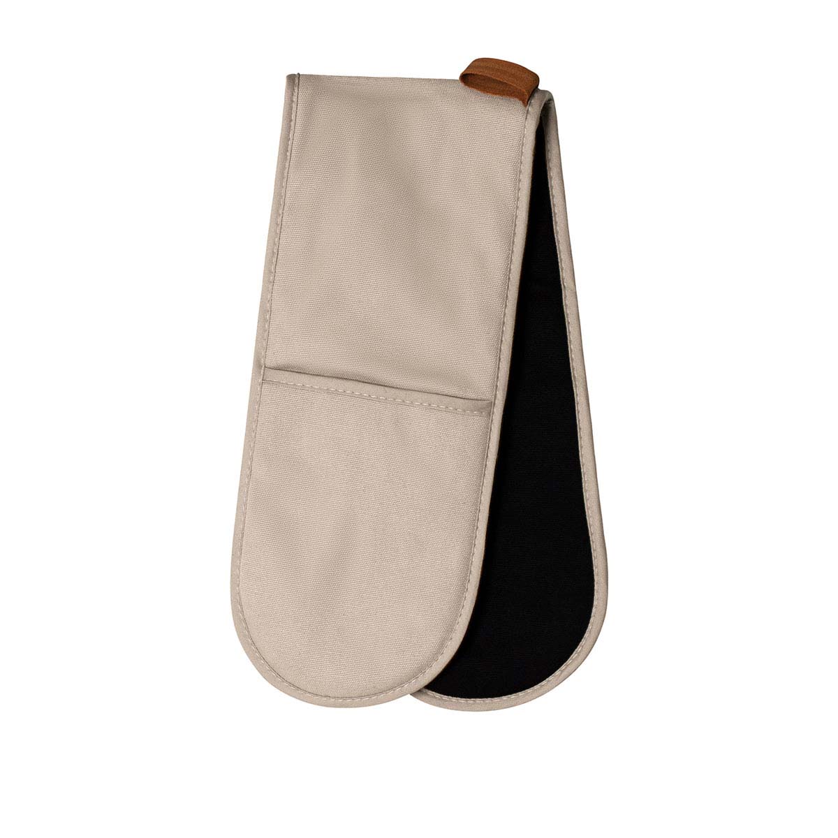 Sandstone & Black Cotton Double Oven Mitt Glove | J Elliot Home Selby