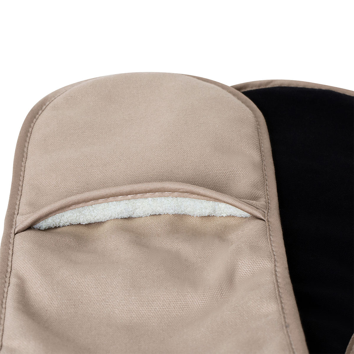 Sandstone & Black Cotton Double Oven Mitt Glove | J Elliot Home Selby