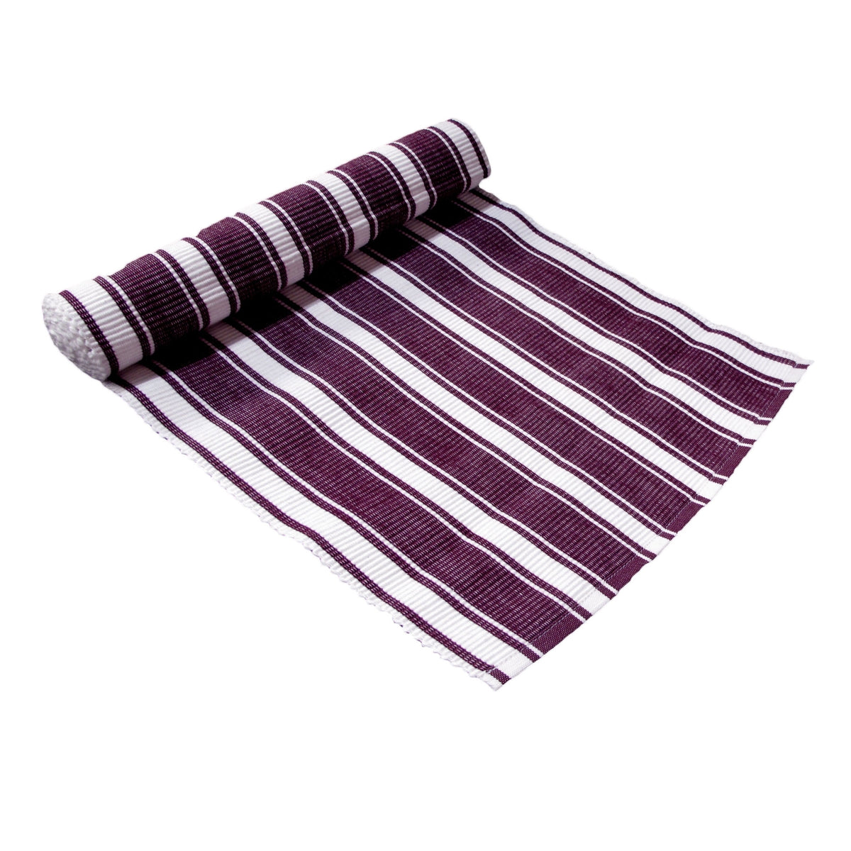 IDC Homewares Ribbed Pattern Table Runner - Panama Narrow (Aubergine)