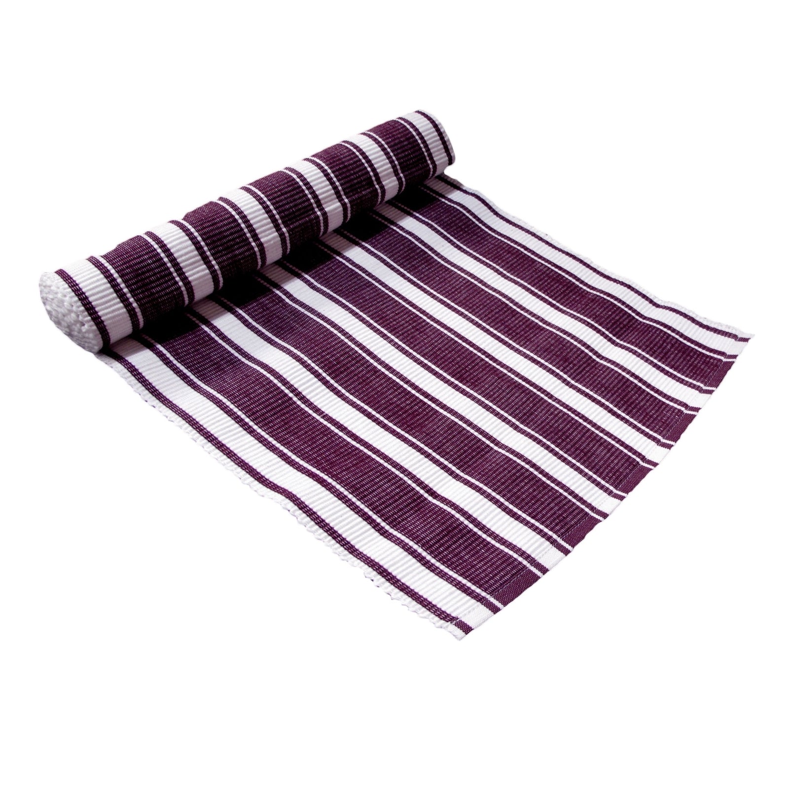 IDC Homewares Ribbed Pattern Table Runner - Panama Narrow (Aubergine)