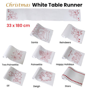 Reindeers Christmas Print Table Runner | 33 x 180cm