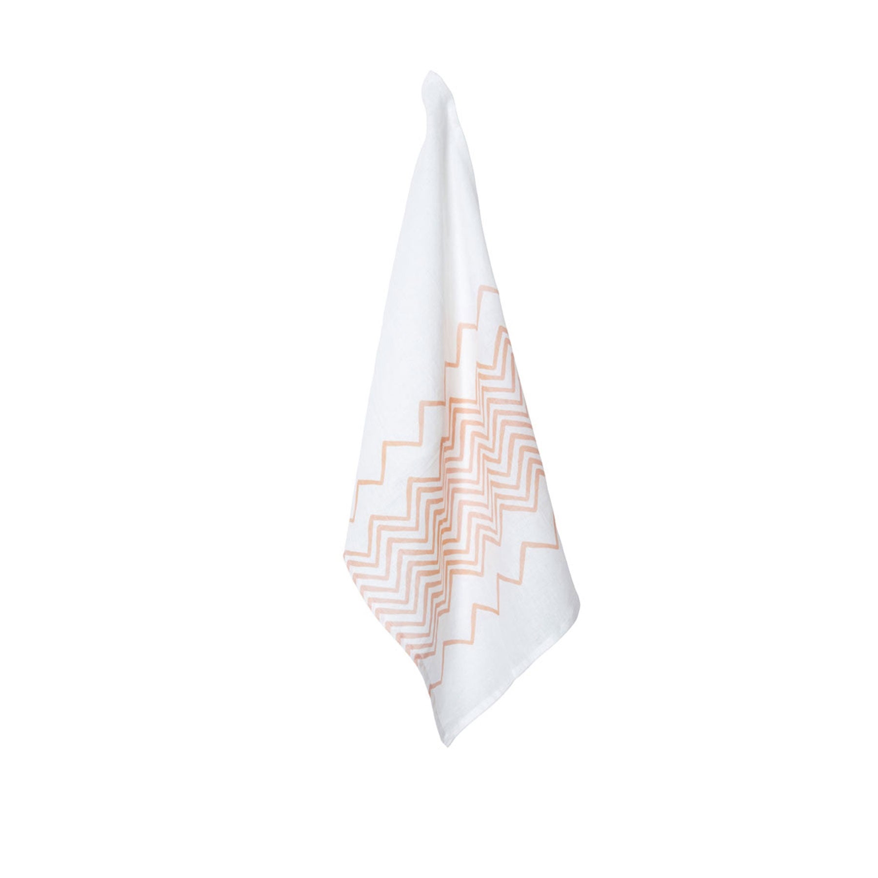J.Elliot Home 100% Linen Print Tea Towel - Panya Blush