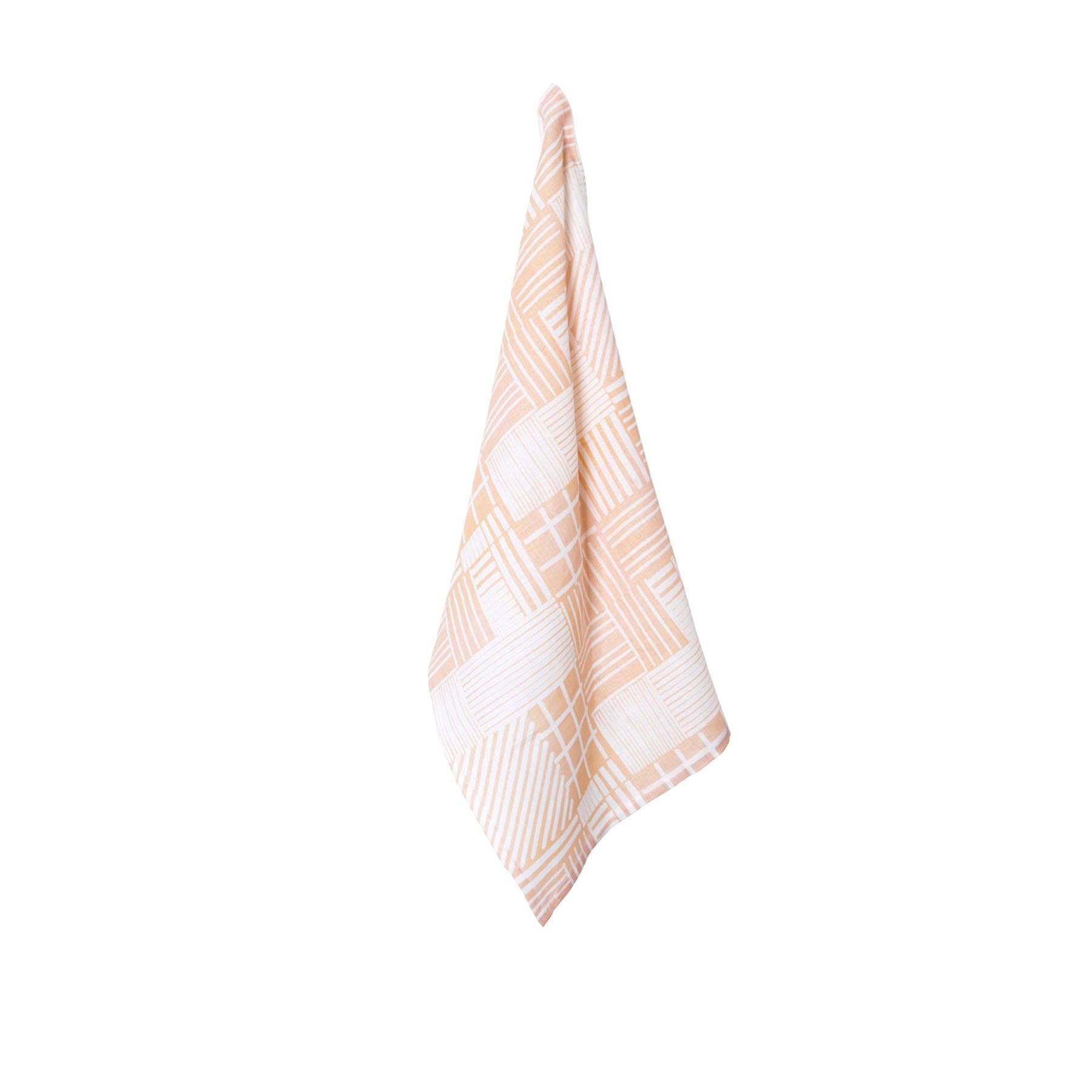 J.Elliot Home 100% Linen Print Tea Towel - Rue Blush