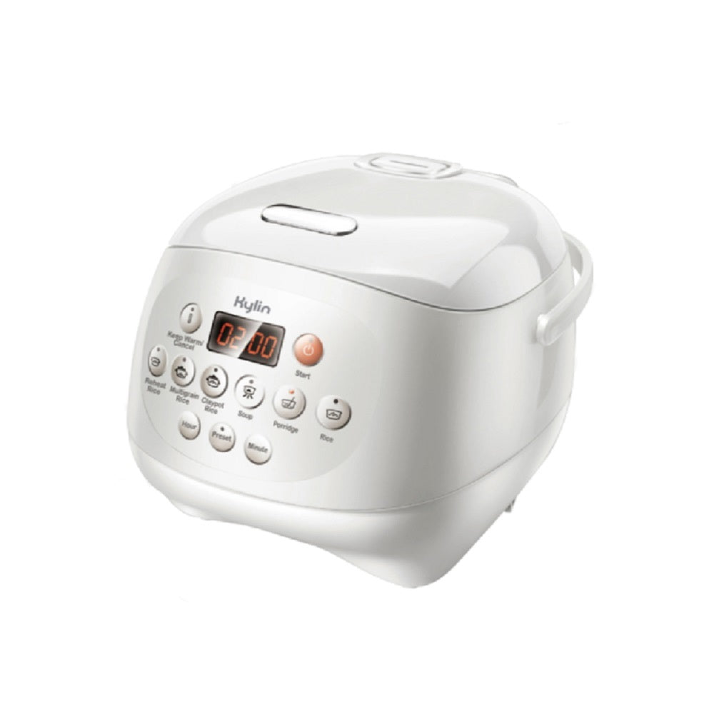 Kylin 6-Cup Healthy Ceramic Rice Cooker - White | Electric Non-Stick